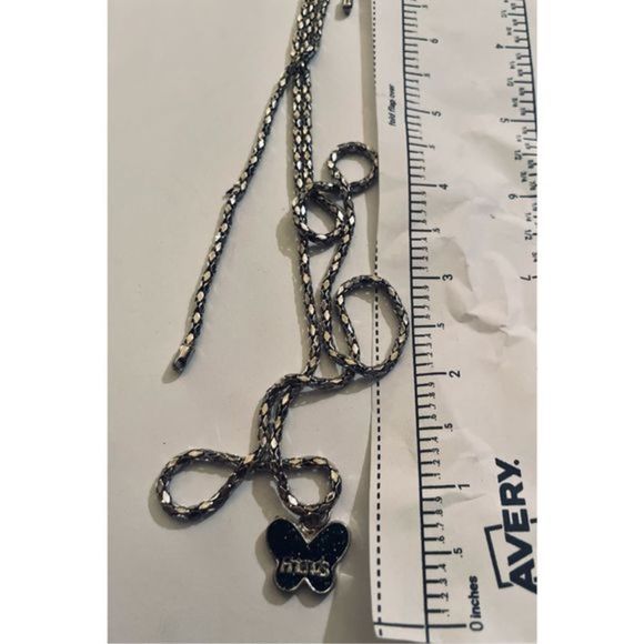 CUTE SPARKLE BLACK BUTTERFLY NECKLACE - Picture 5 of 5